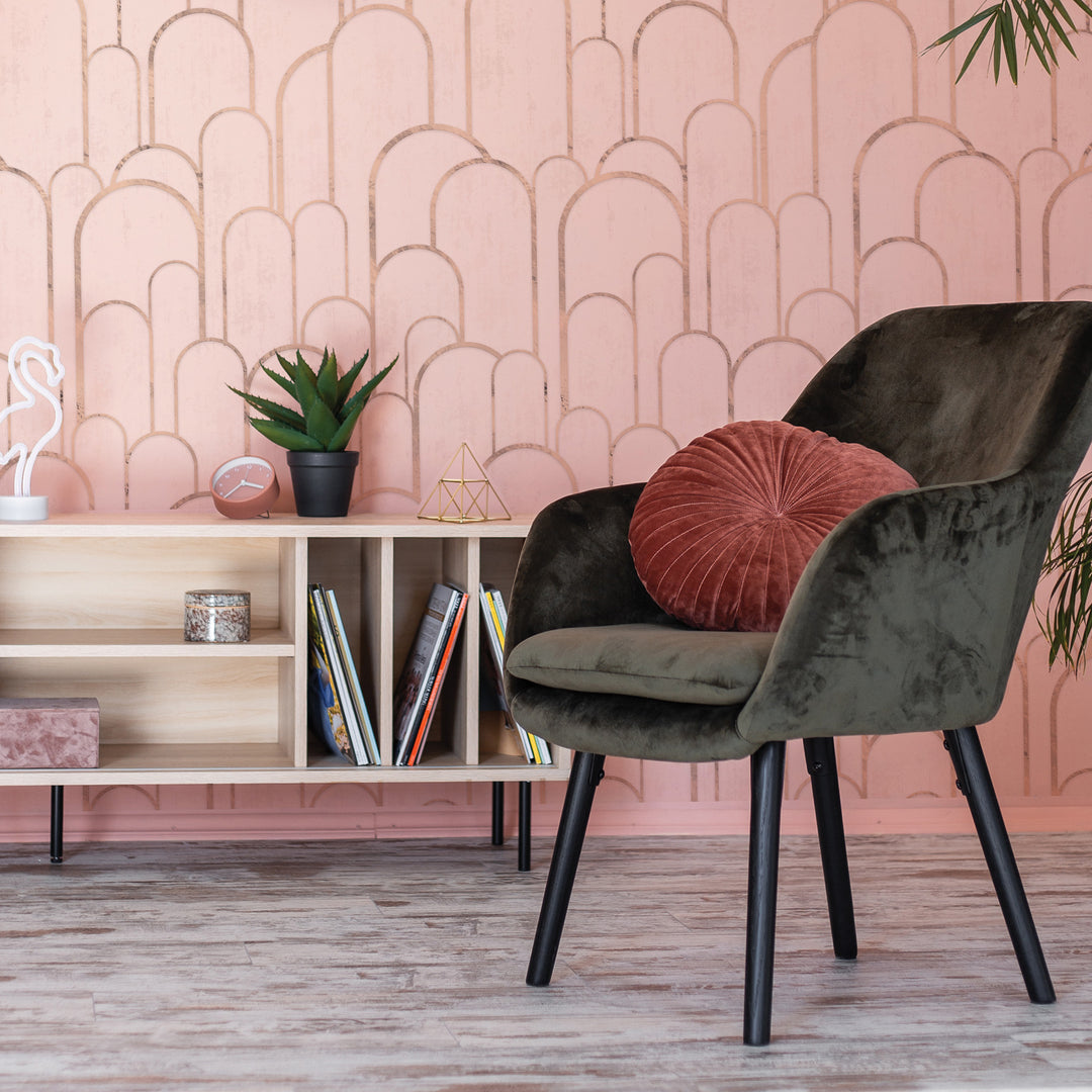 Archways -Rose Gold on Deep Blush