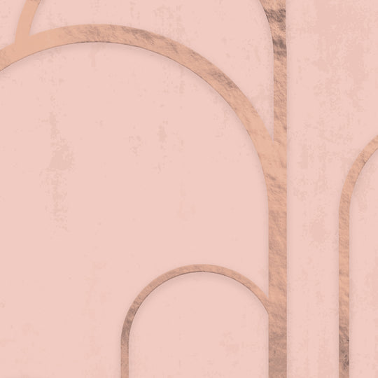 Archways -Rose Gold on Deep Blush