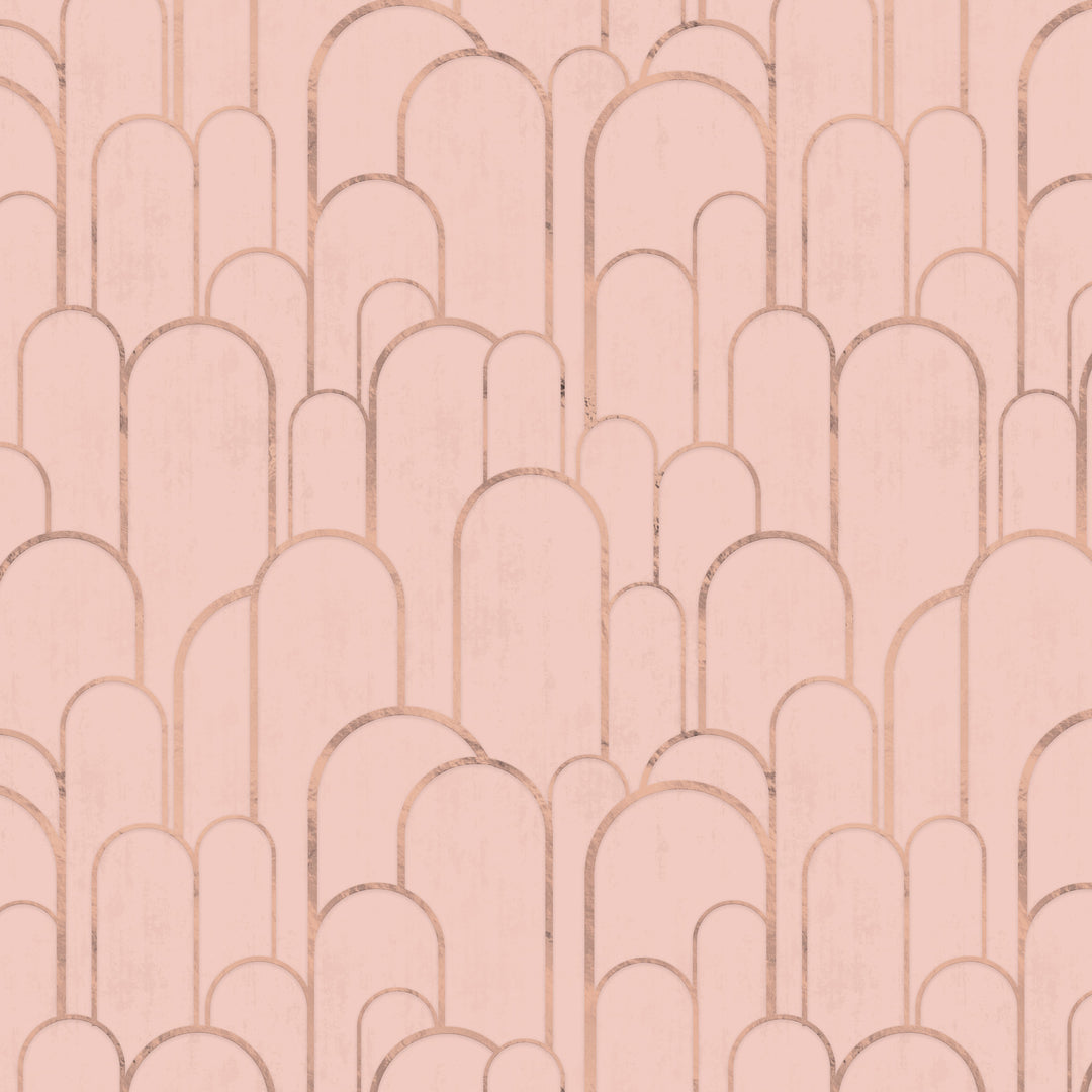 Archways -Rose Gold on Deep Blush