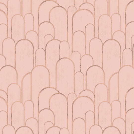 Archways -Rose Gold on Deep Blush
