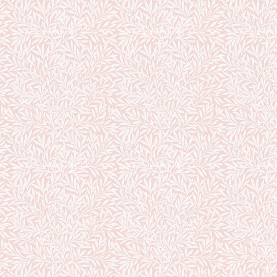 White Lily Leaves on Pale Blush