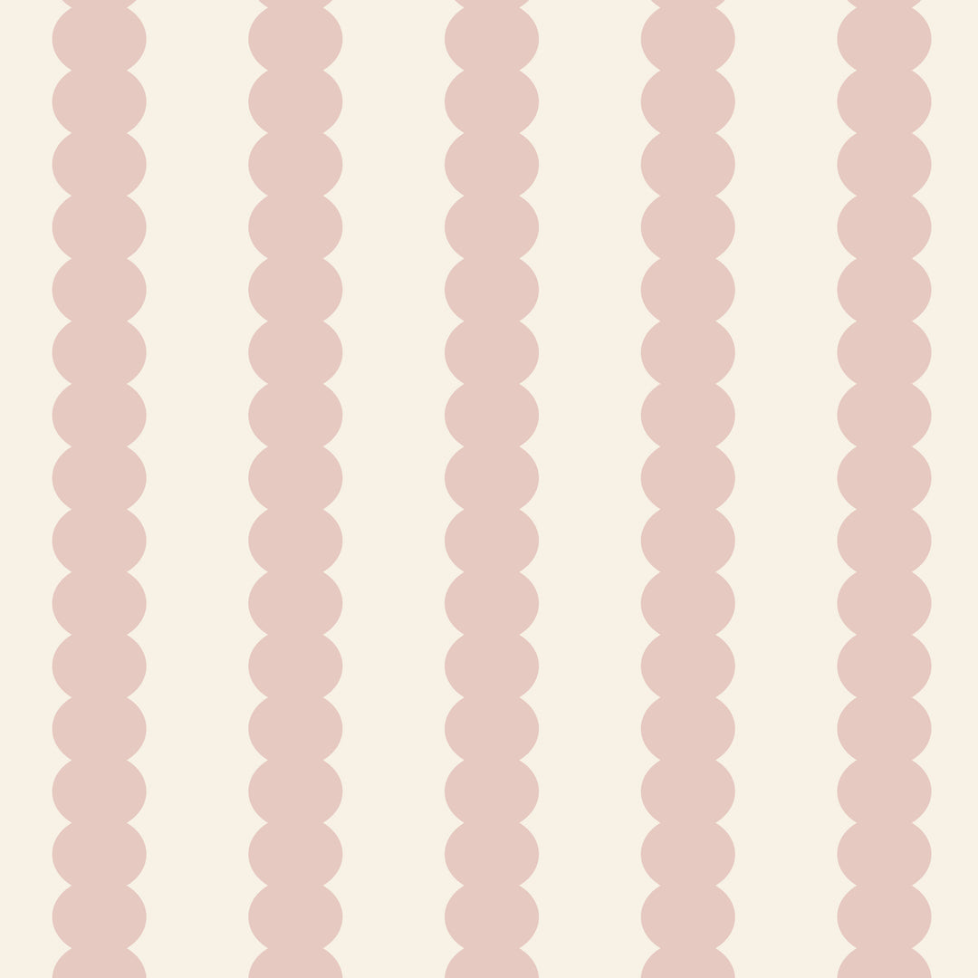 Beady Stripes - Carnation & Cream