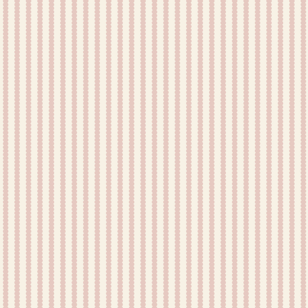Beady Stripes - Carnation & Cream