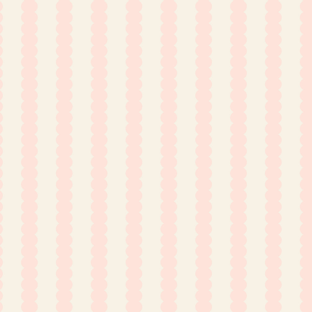 Beady Stripes - Bare Pink & Cream