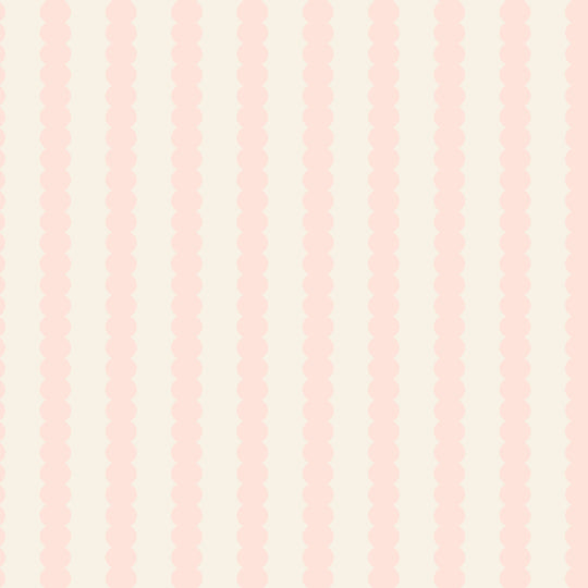 Beady Stripes - Bare Pink & Cream