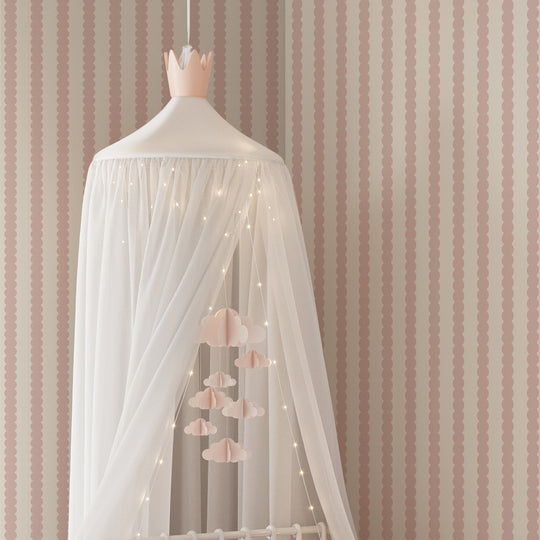 Beady Stripes - Carnation & Cream