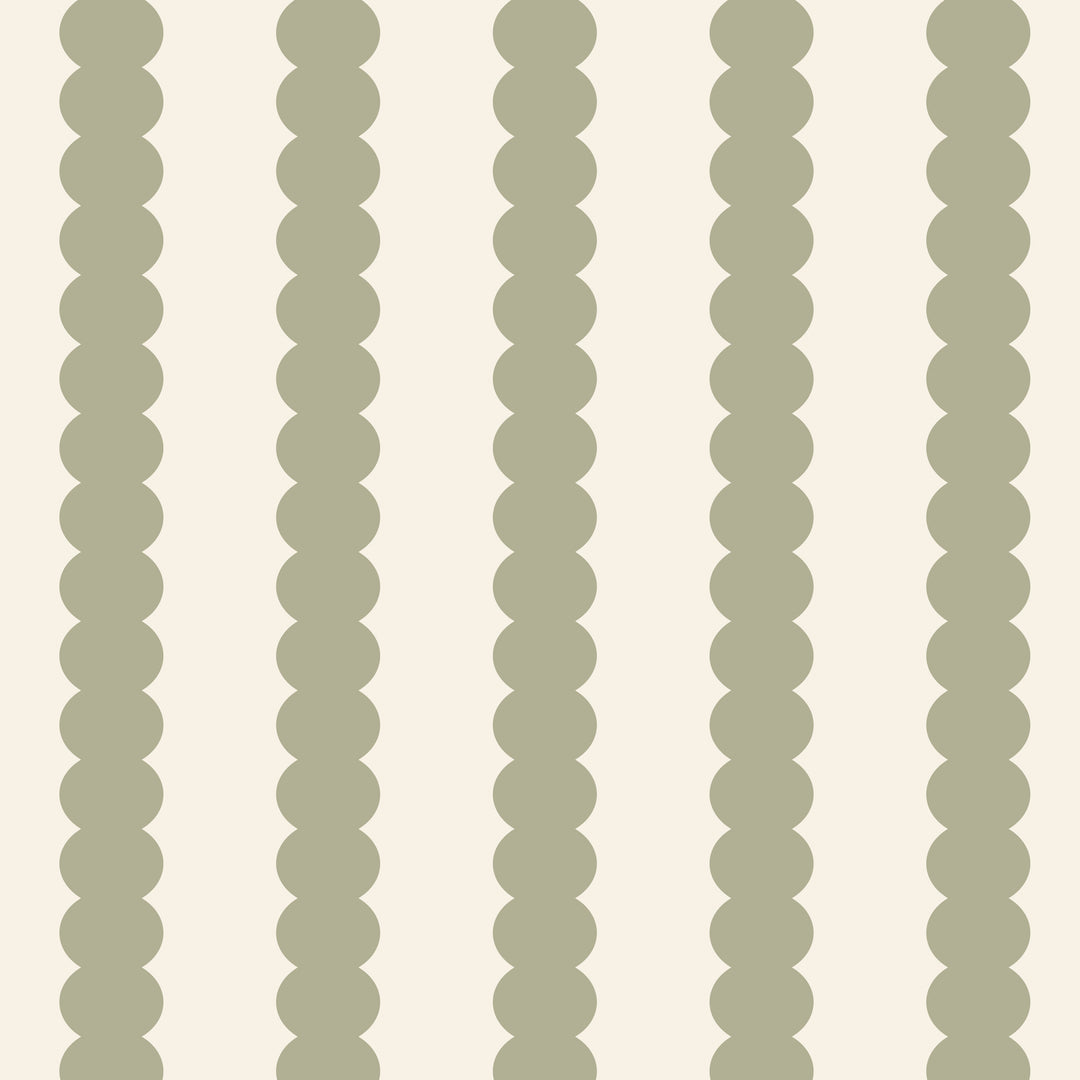 Beady Stripes - Sage & Cream