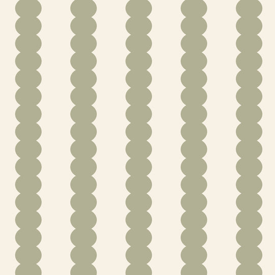 Beady Stripes - Sage & Cream