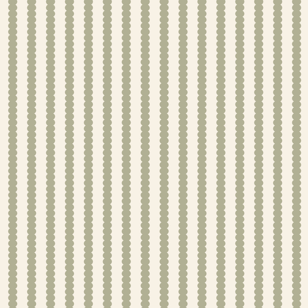 Beady Stripes - Sage & Cream