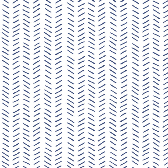 Hand Painted Herringbone Arrows in Navy