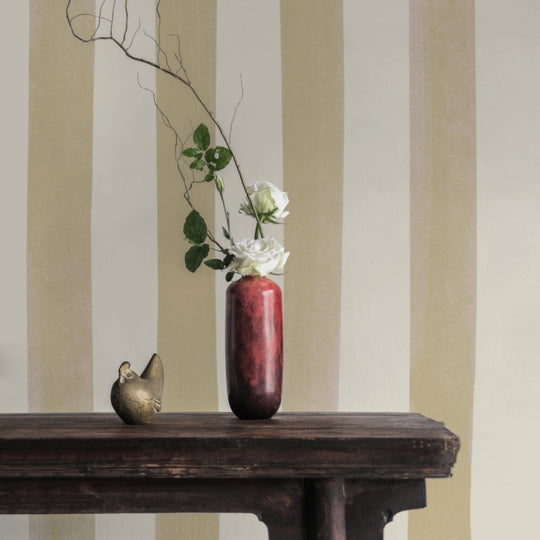 Watercolour Stripes Large - Mustard & Cream