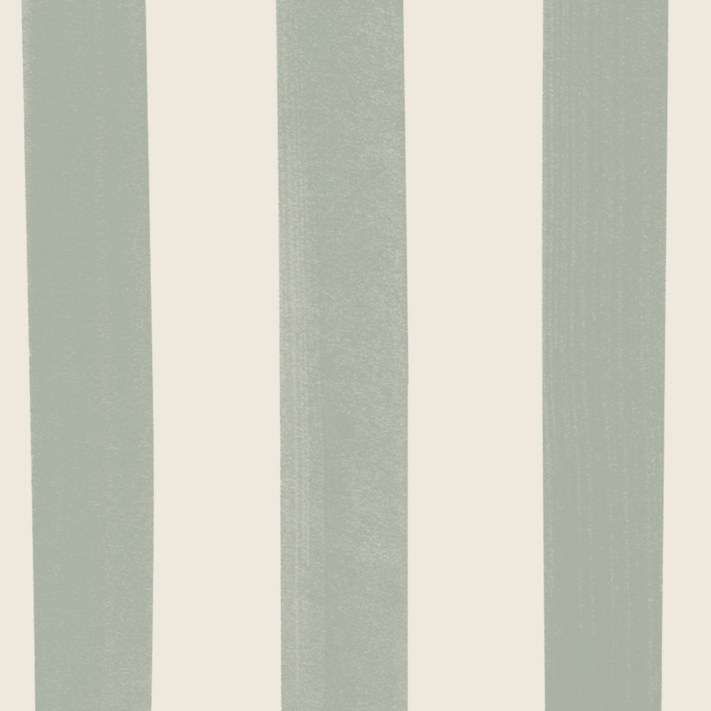 Watercolour Stripes Large - Sage & Cream