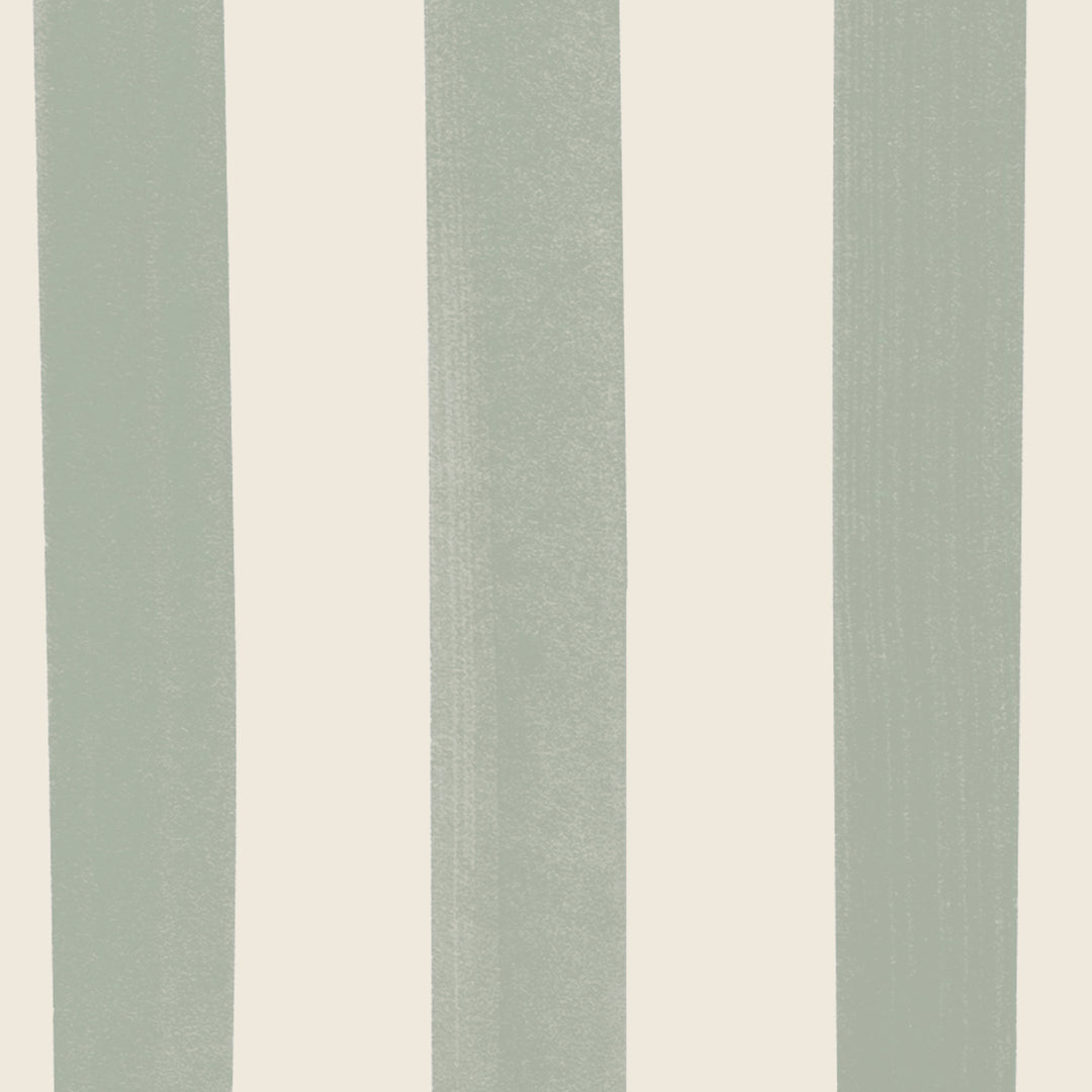 Watercolour Stripes Large - Sage & Cream