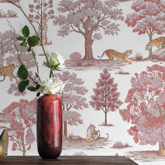 Tiger In The Woods - Pink