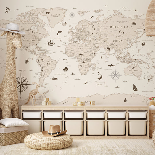 Antique Atlas in Ivory