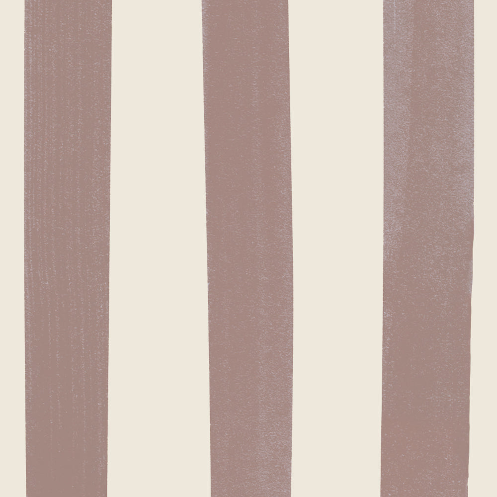 Watercolour Stripes Large - Chocolate & Cream