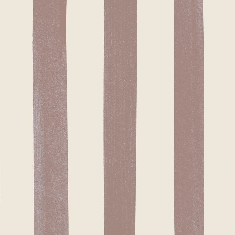 Watercolour Stripes - Chocolate & Cream