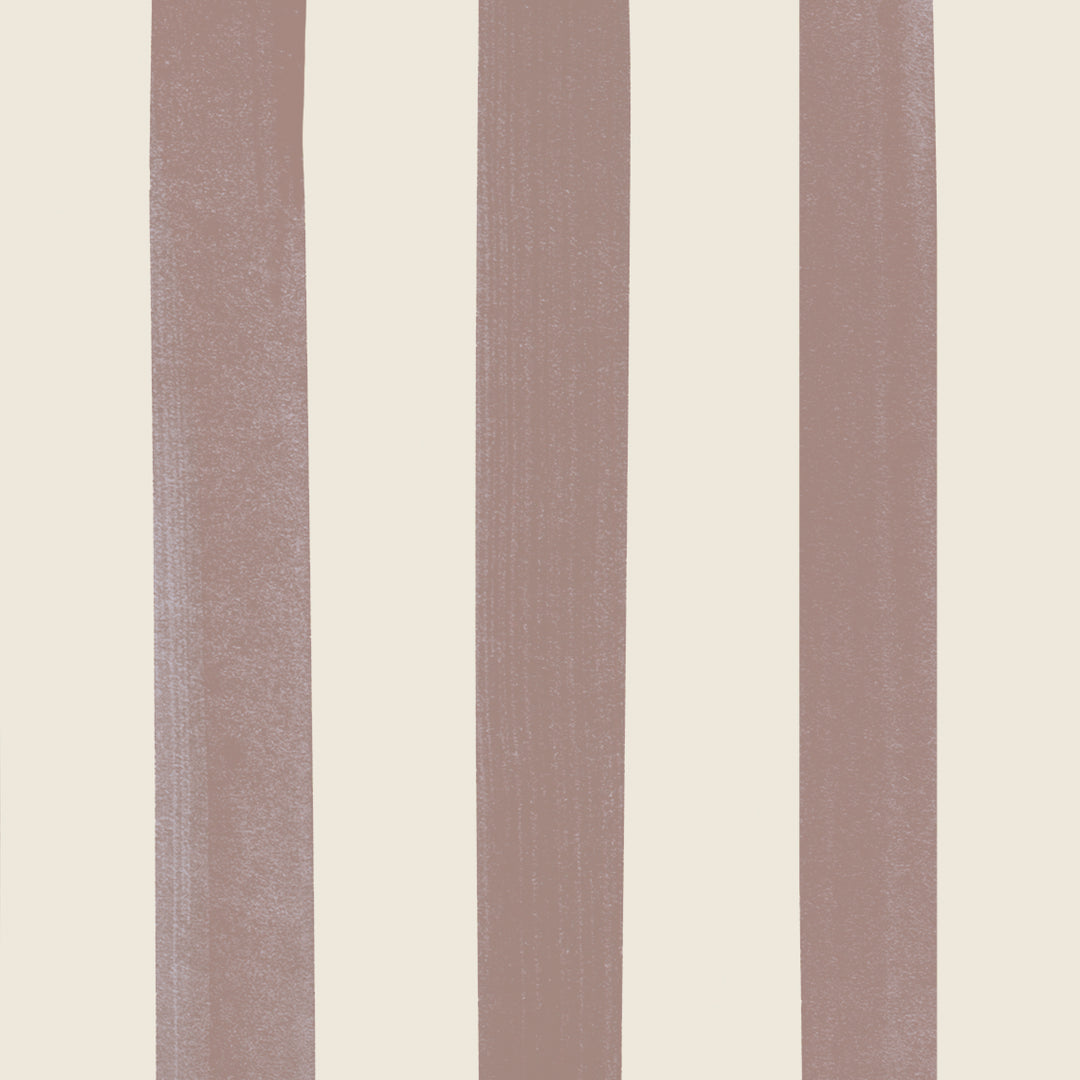 Watercolour Stripes - Chocolate & Cream