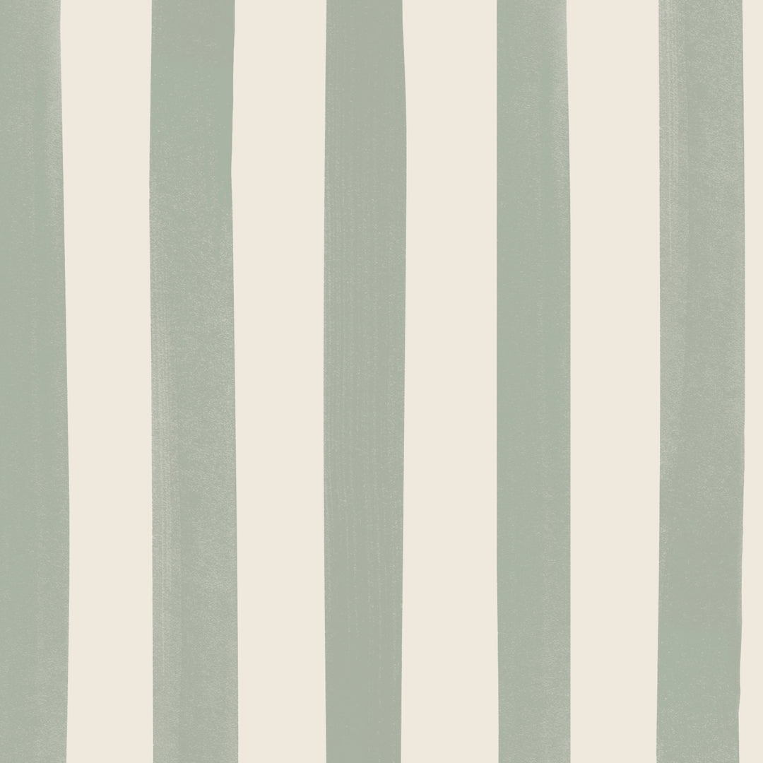 Watercolour Stripes Large - Sage & Cream