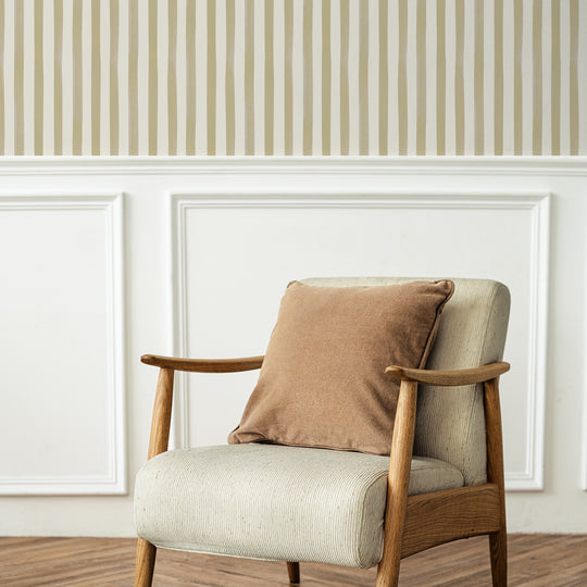 Watercolour Stripes - Mustard & Cream