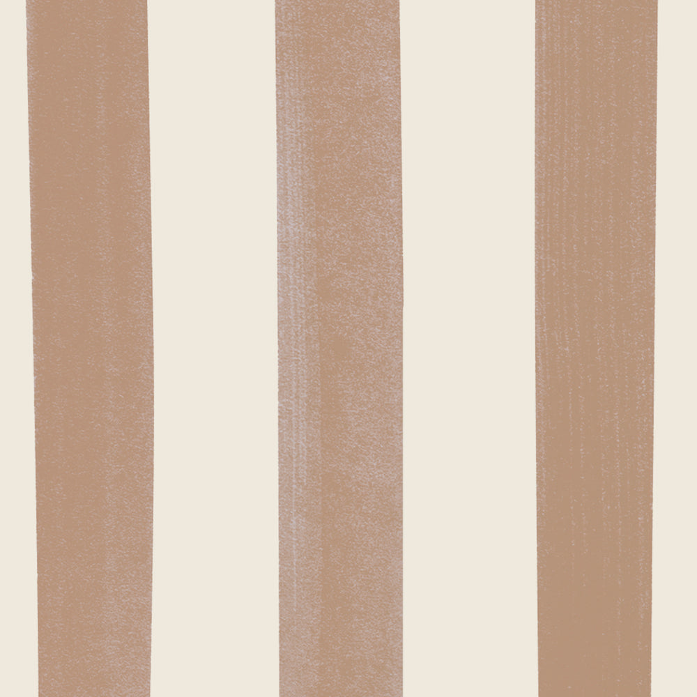 Watercolour Stripes Large - Terracotta & Cream
