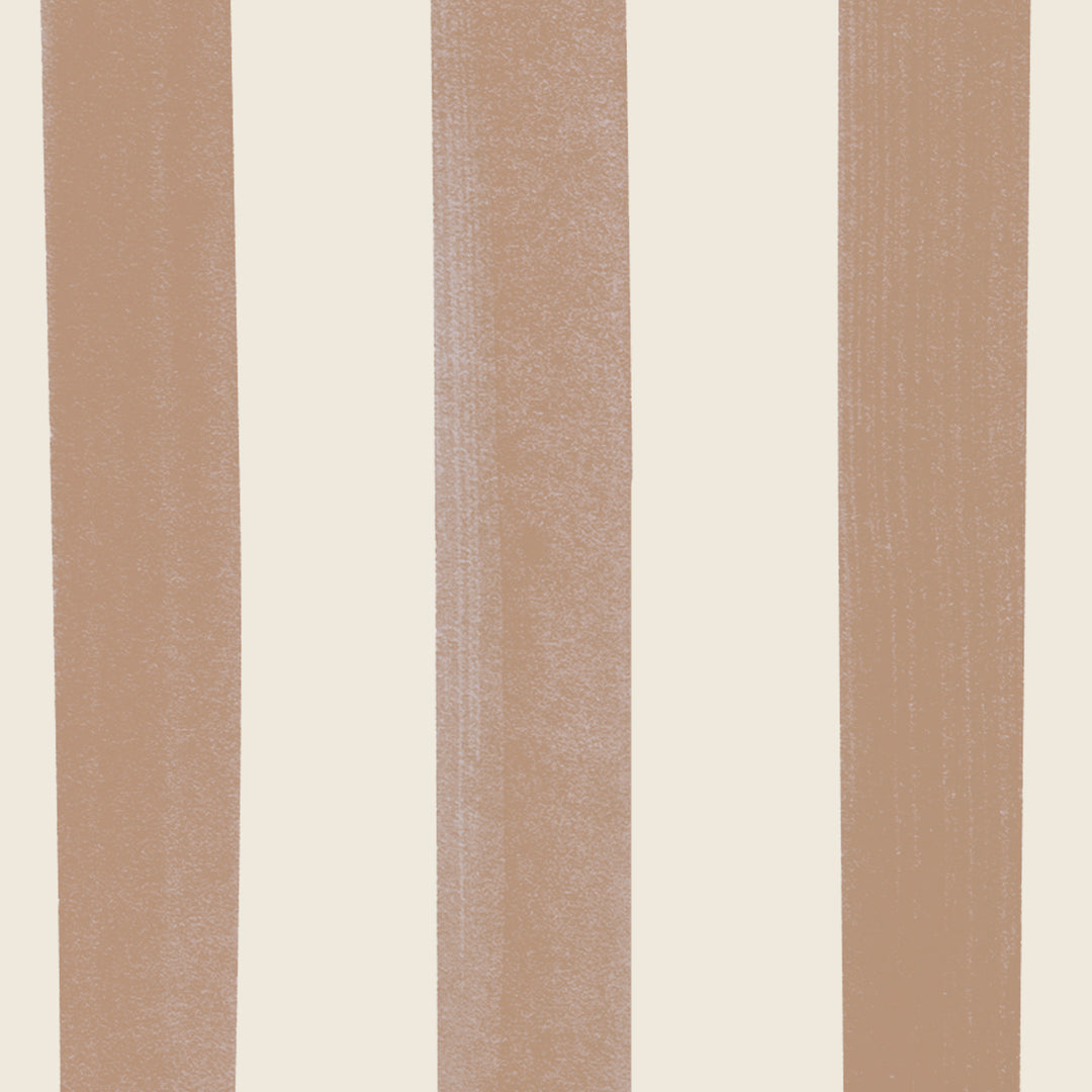 Watercolour Stripes Large - Terracotta & Cream