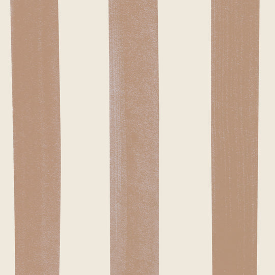 Watercolour Stripes Large - Terracotta & Cream
