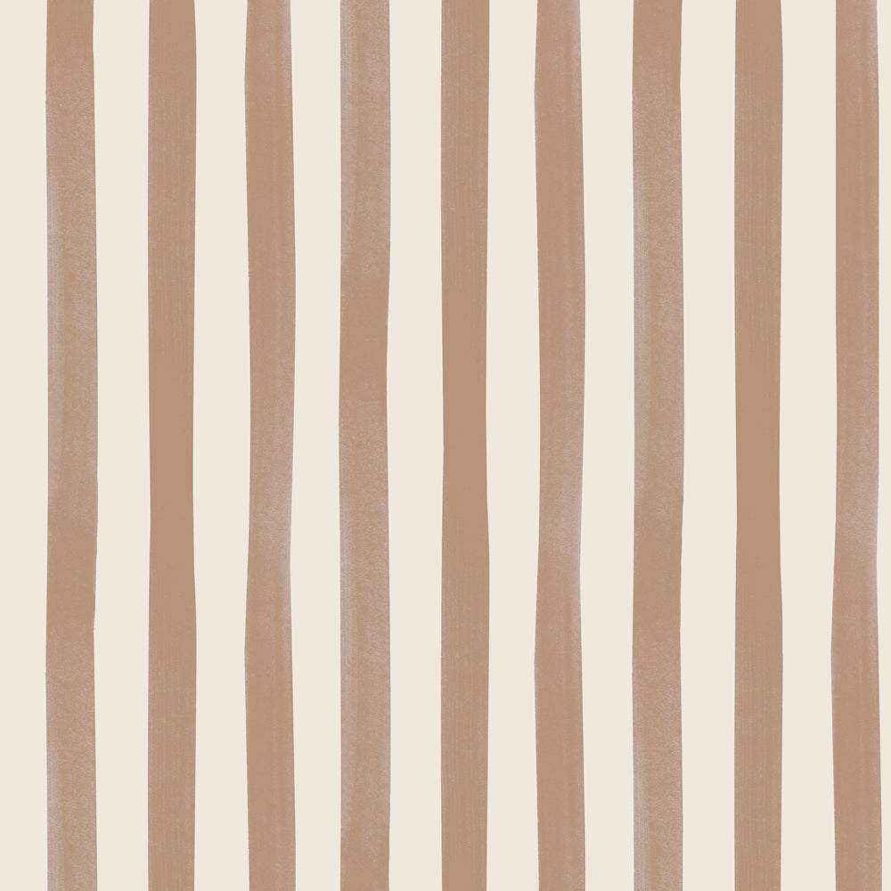 Watercolour Stripes - Terracotta & Cream