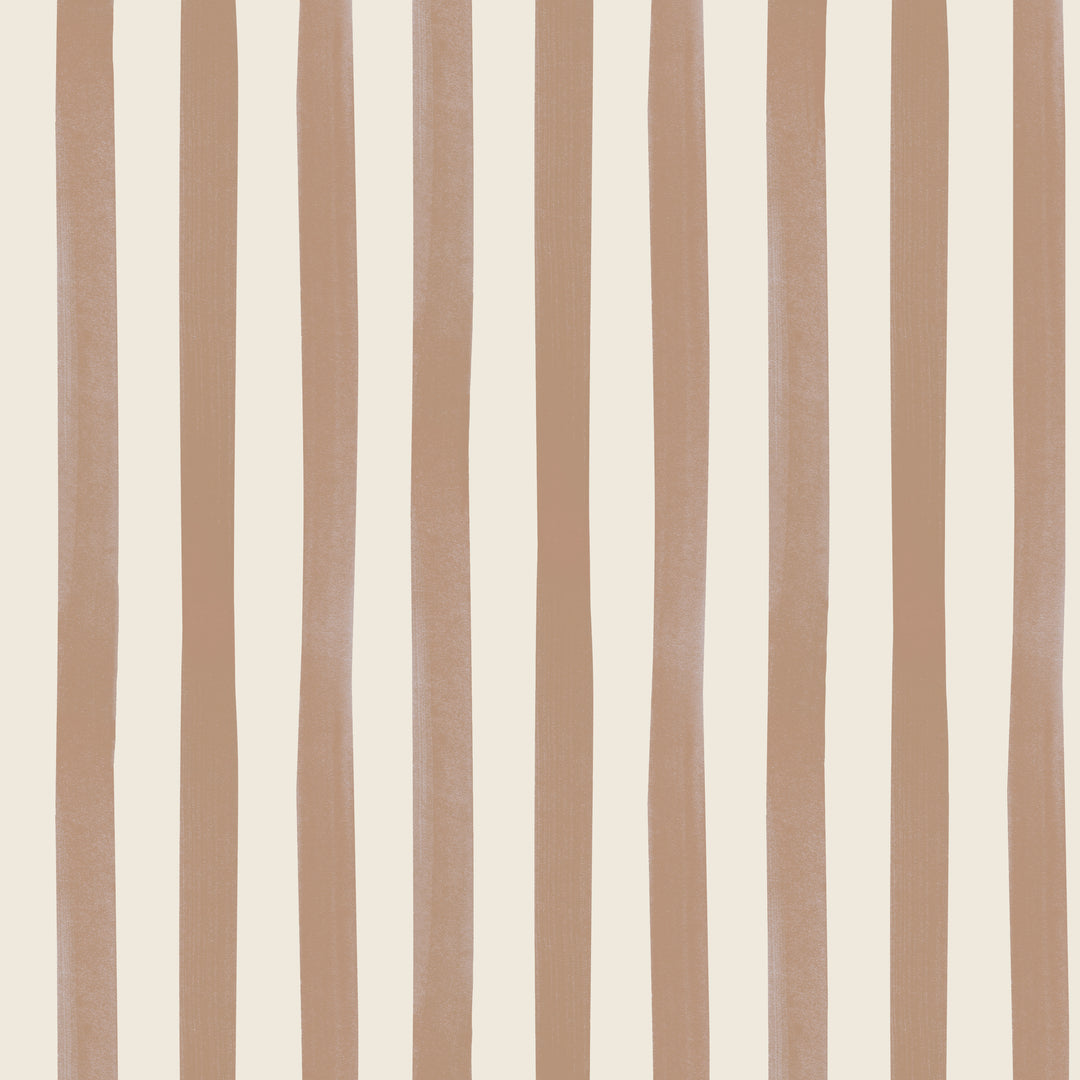 Watercolour Stripes - Terracotta & Cream