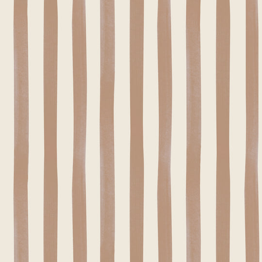 Watercolour Stripes - Terracotta & Cream