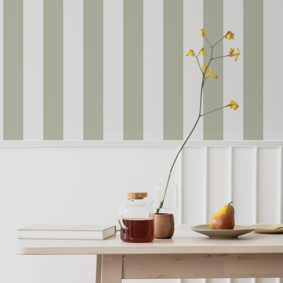 Literary Stripes ~ The Alcott in Ferny Sage