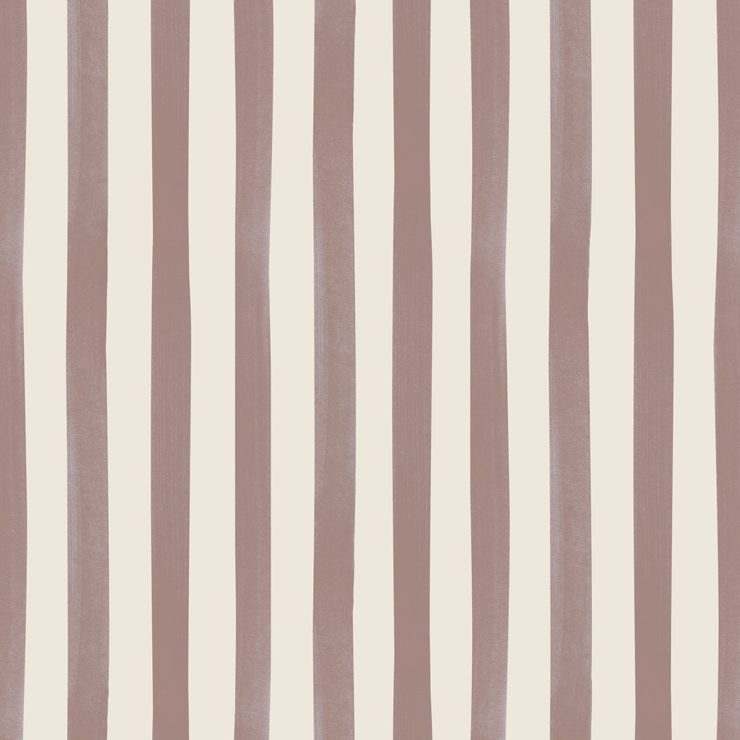 Watercolour Stripes - Chocolate & Cream