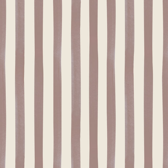 Watercolour Stripes - Chocolate & Cream