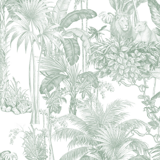 Jungle - Colonial Cats in Sage