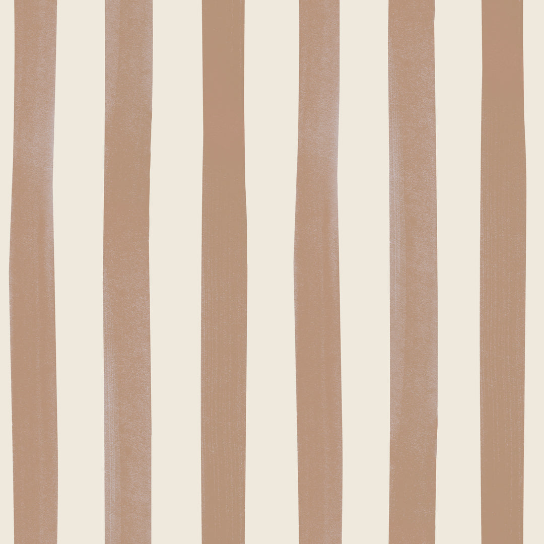 Watercolour Stripes Large - Terracotta & Cream