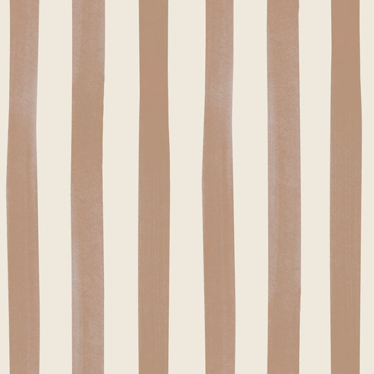 Watercolour Stripes Large - Terracotta & Cream
