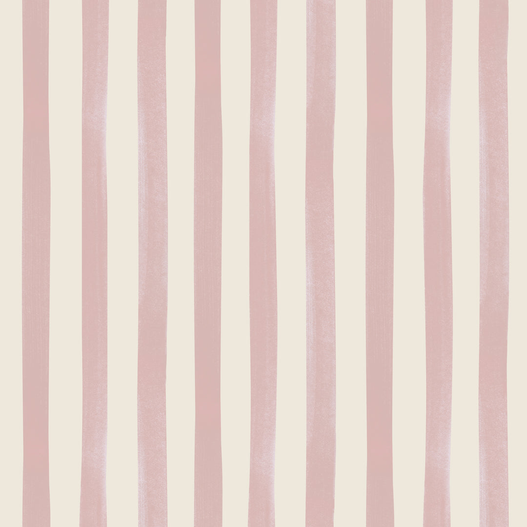 Watercolour Stripes - Candy & Cream