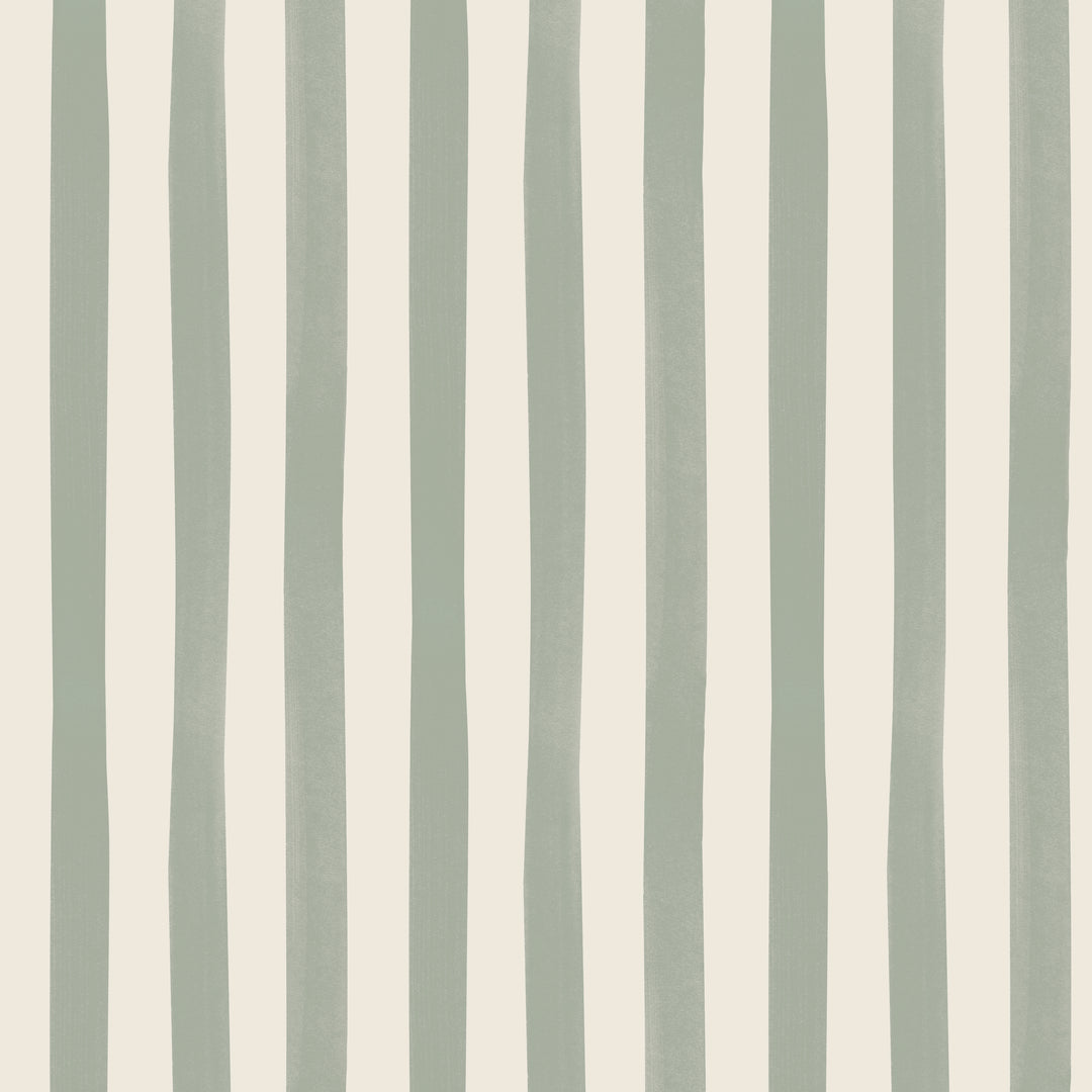 Watercolour Stripes - Sage & Cream