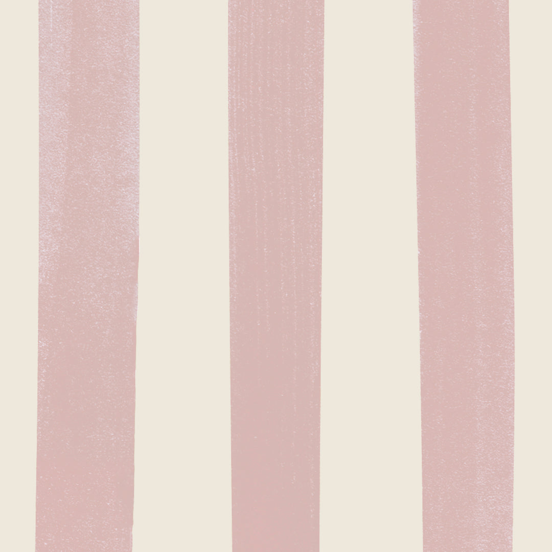 Watercolour Stripes Large - Candy & Cream