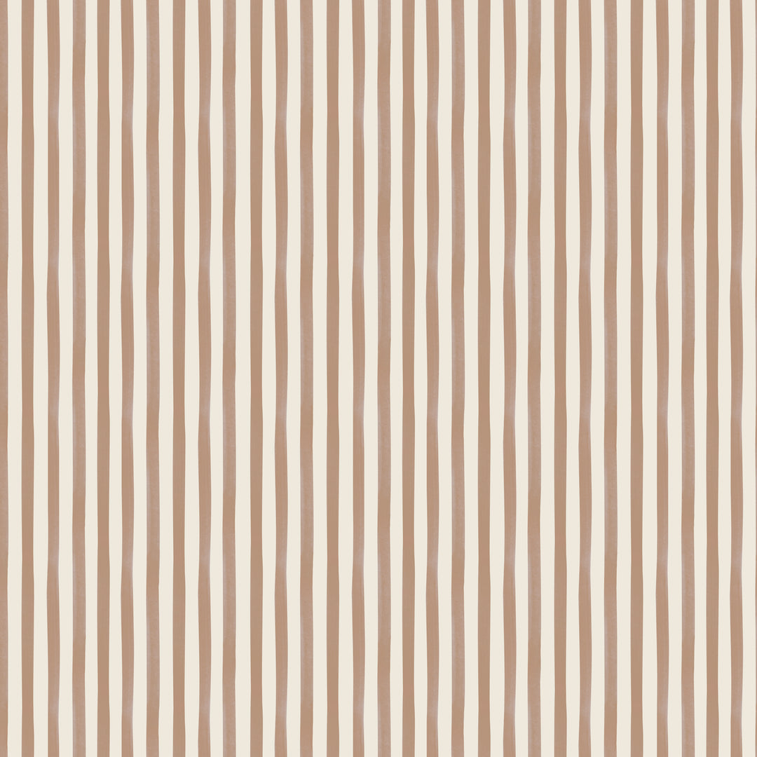 Watercolour Stripes - Terracotta & Cream