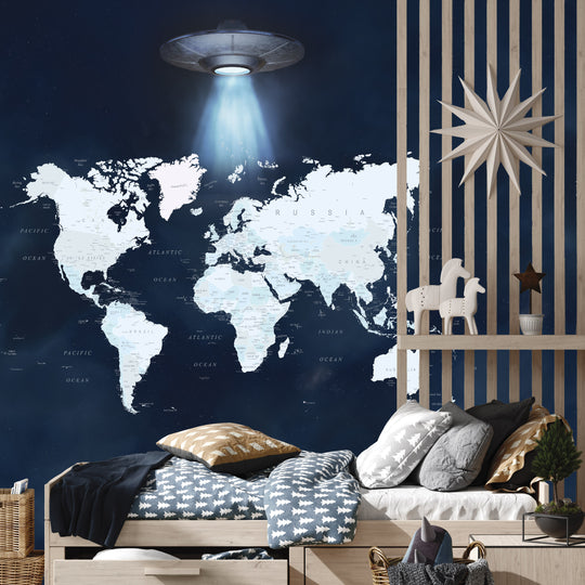 World Map - Alien Abduction