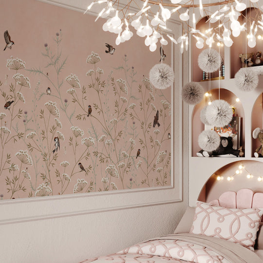 Whispering Thistle on Blush - Softer Tones and Fairies