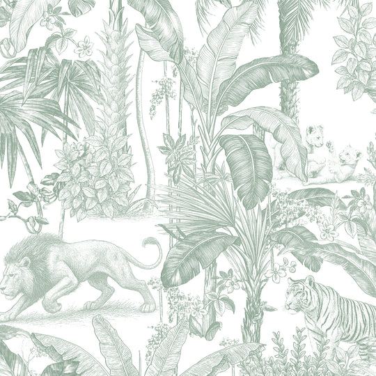 Jungle - Colonial Cats in Sage