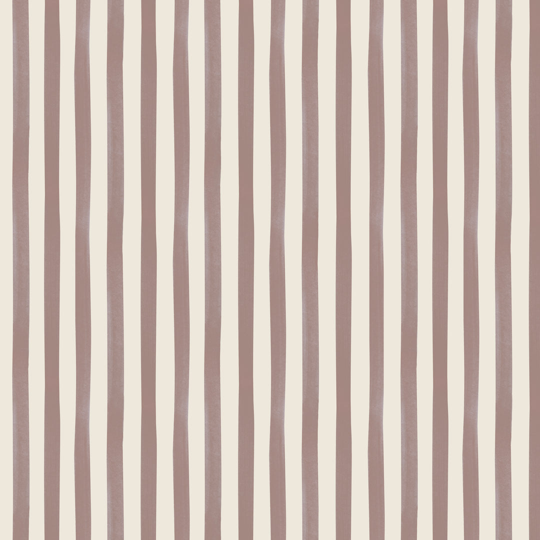 Watercolour Stripes - Chocolate & Cream