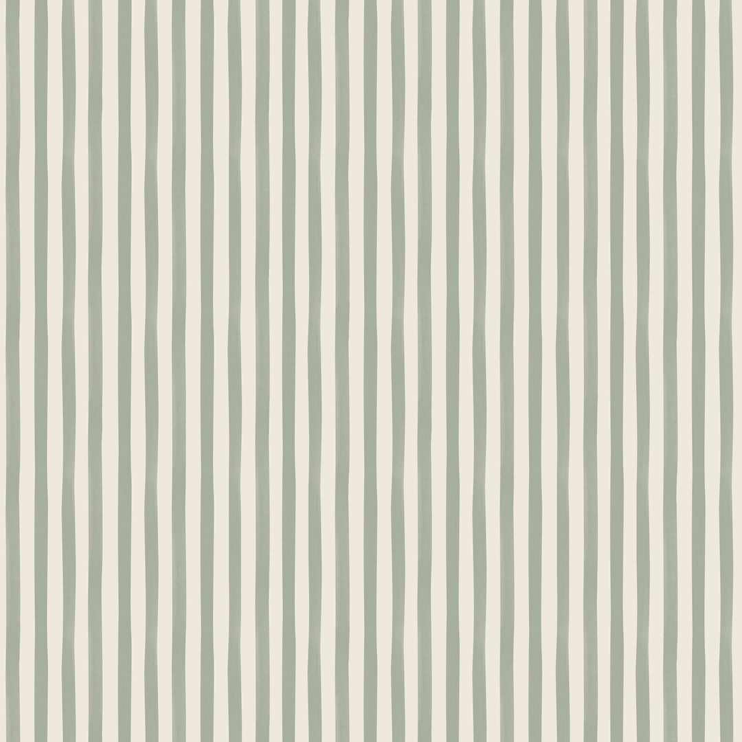 Watercolour Stripes - Sage & Cream