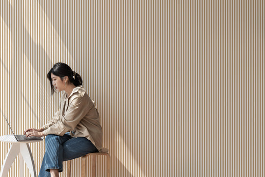 Literary Stripes ~ The Shelley in Warm Toffee