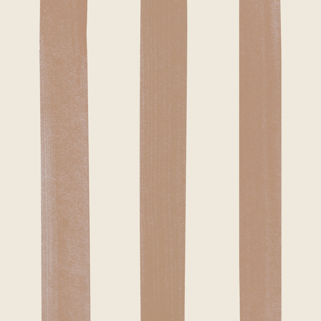 Watercolour Stripes - Terracotta & Cream
