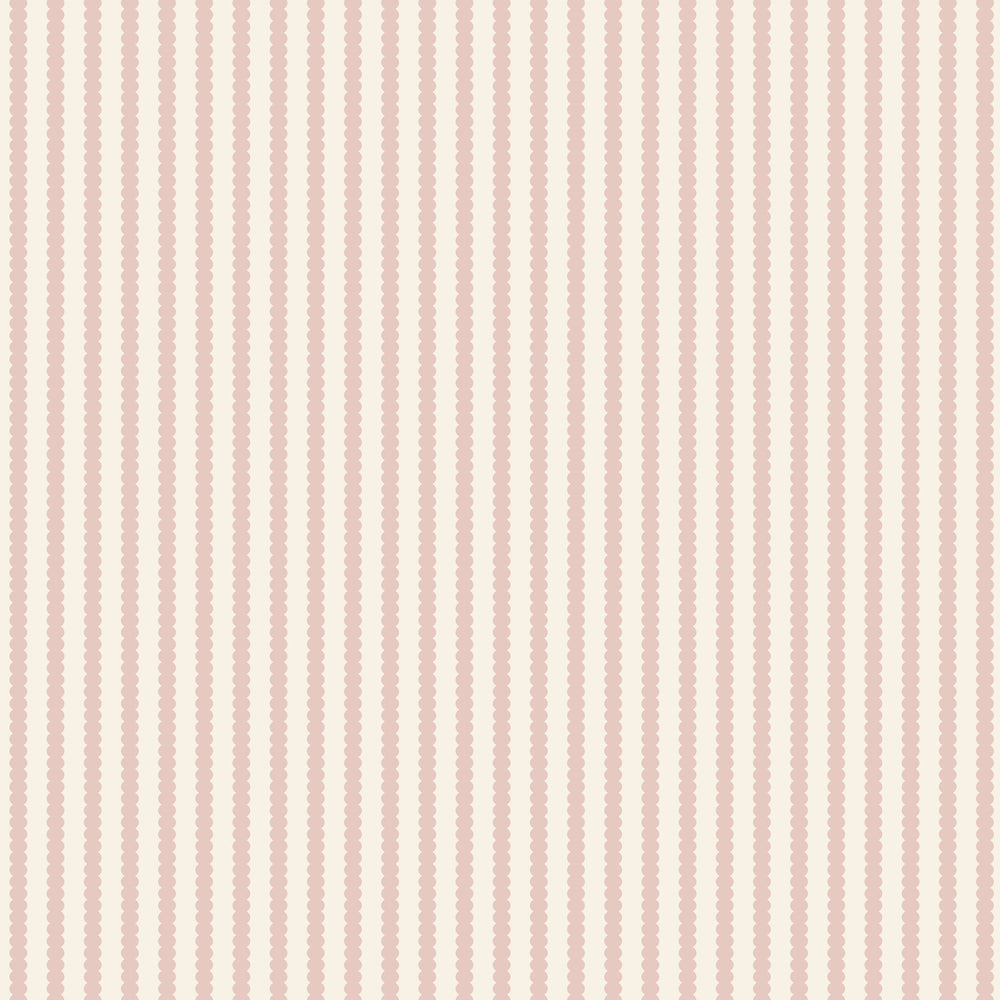 Beady Stripes - Carnation & Cream