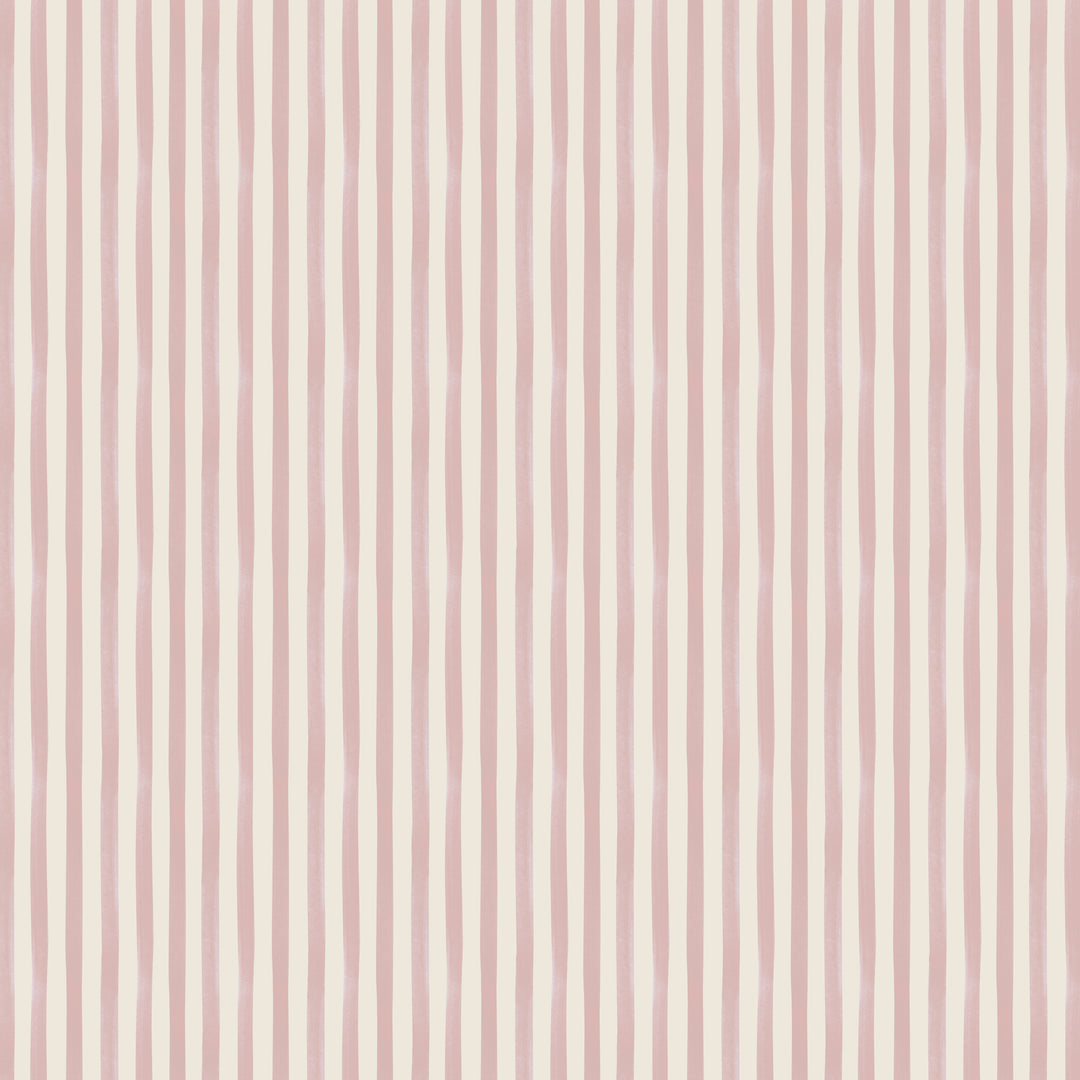 Watercolour Stripes - Candy & Cream