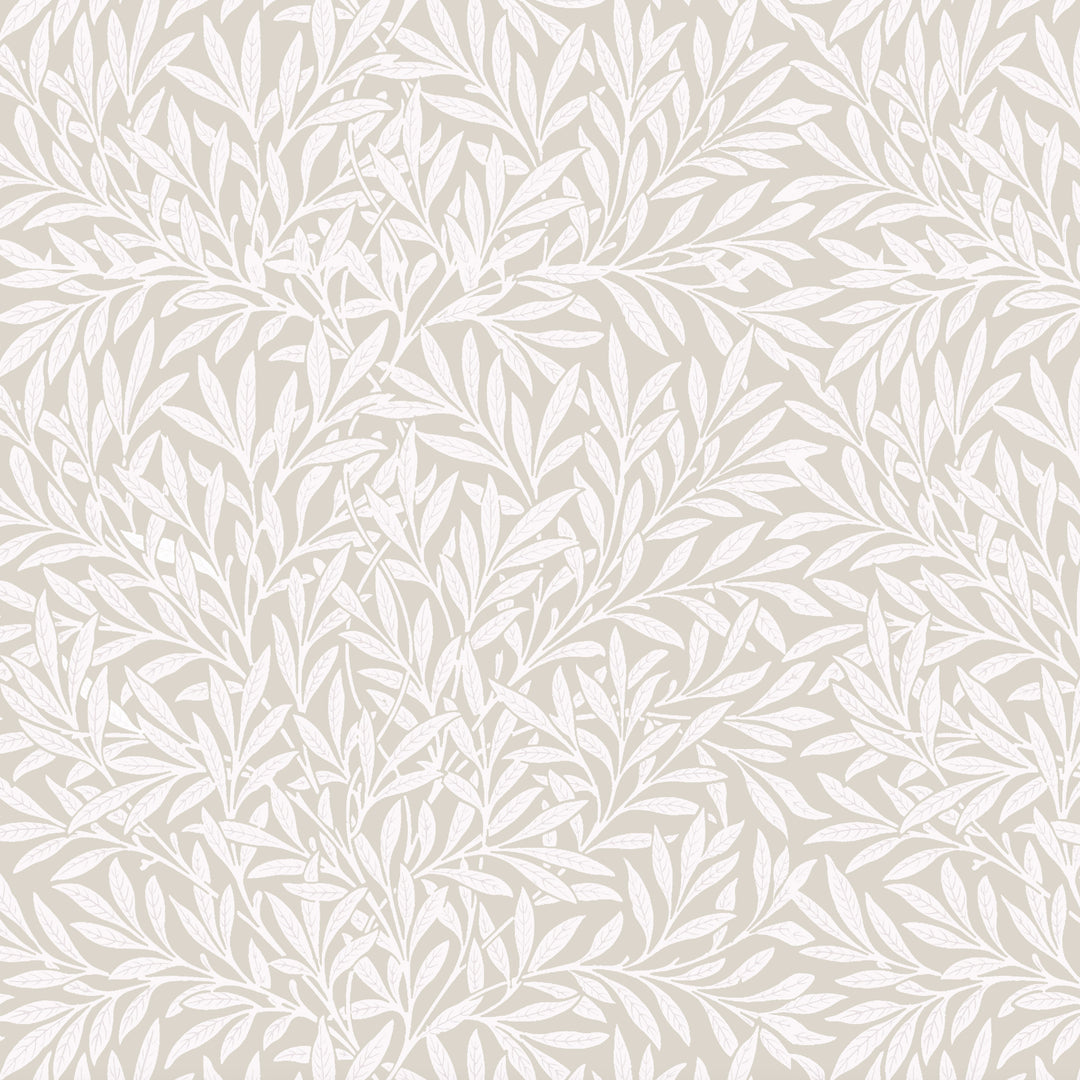 White Lily Leaves on Beige
